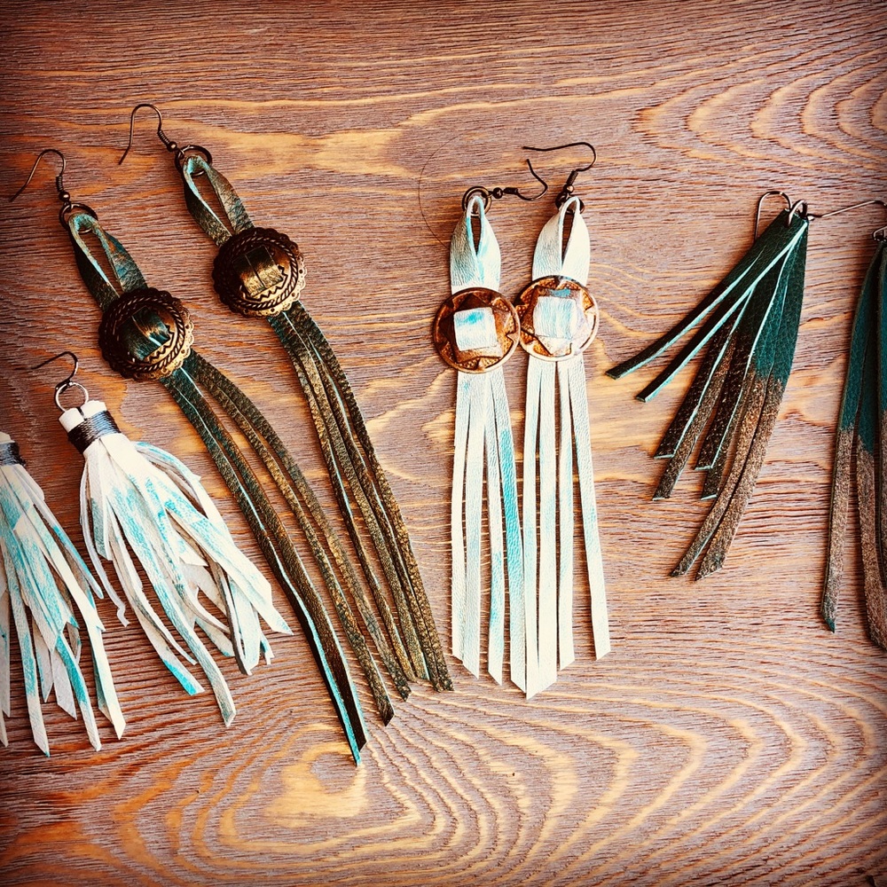 Deerskin earrings